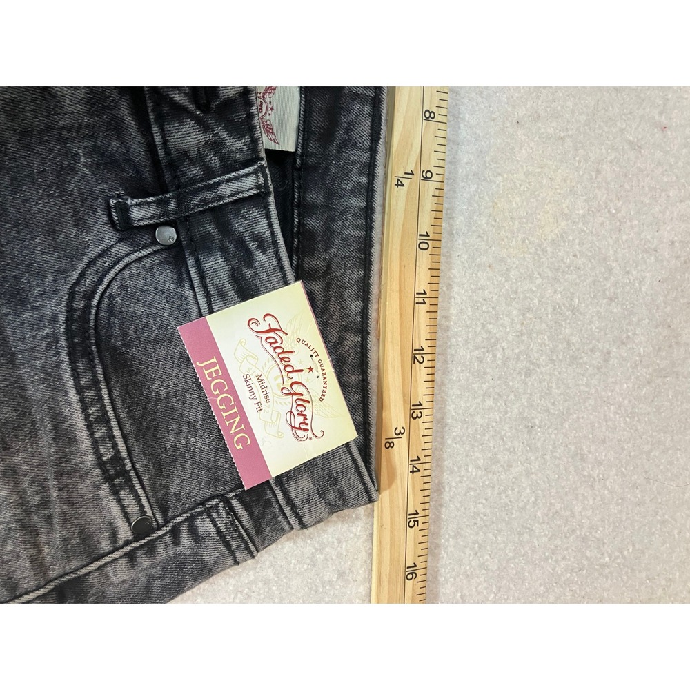 Faded Glory Womens Jeggings Size 6 Soft Stretch Denim Acid Wash Gray Skinny Jean - Picture 4 of 8